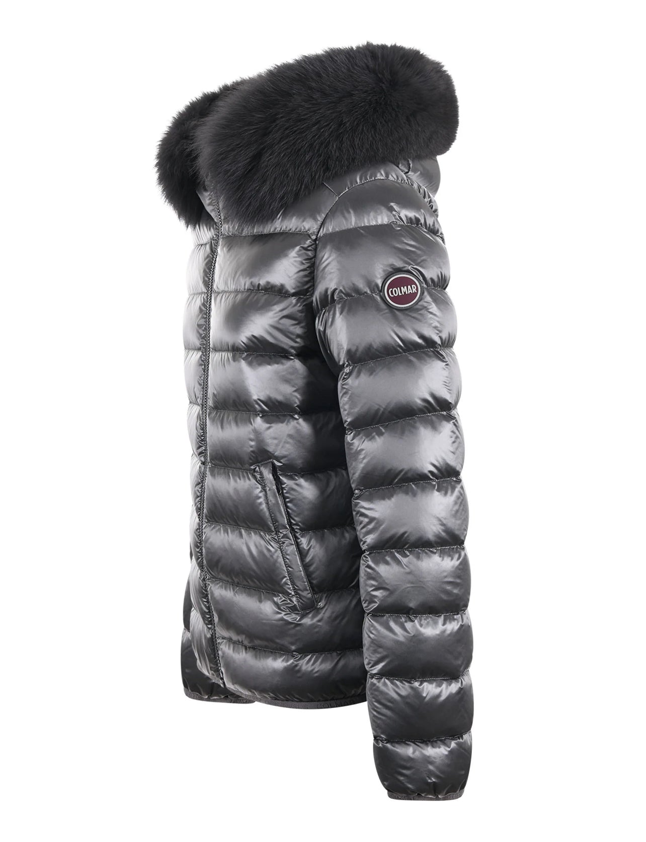 COLMAR DONNA CORTO GRIGIO  CON PELLICCIA