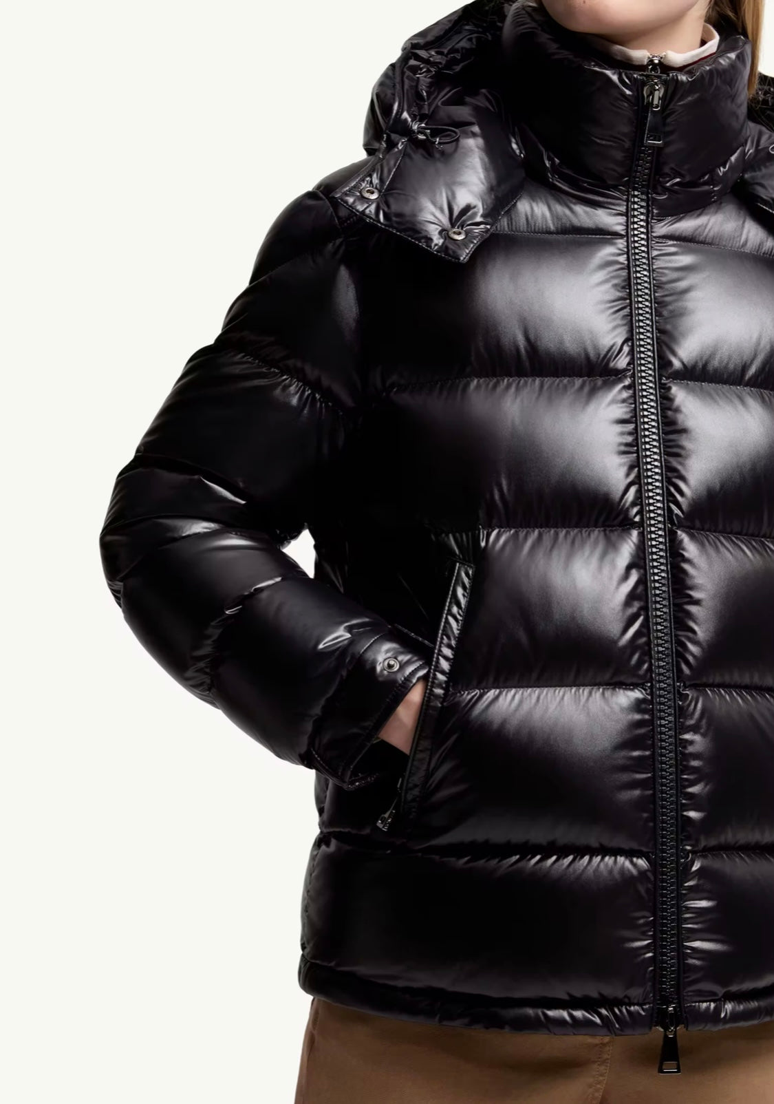 GUBBINO MONCLER DONNA NERO LUCIDO