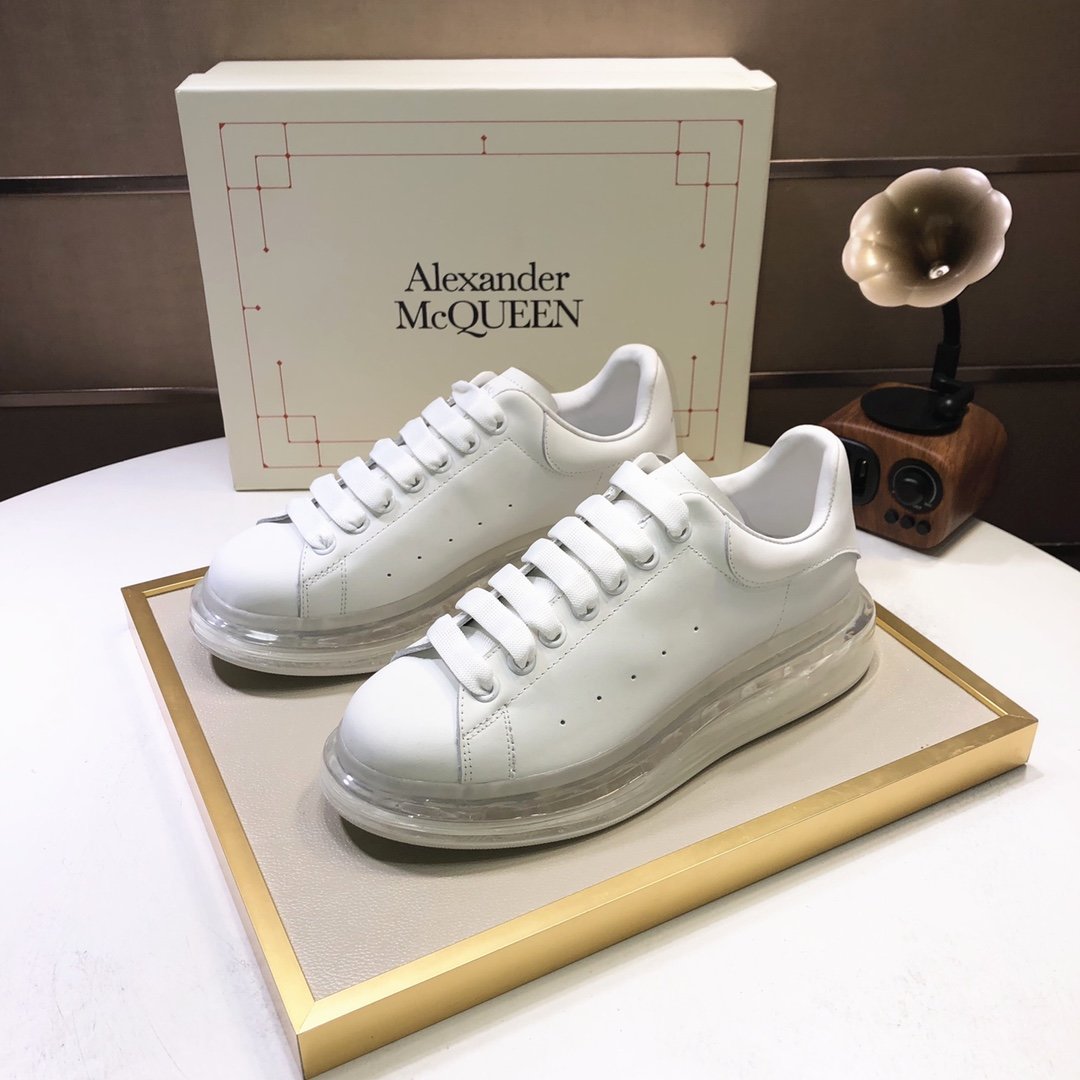 ALEXANDER MCQUEEN BIANCHE CON SUOLA IN GOMMA TRASPARENTE