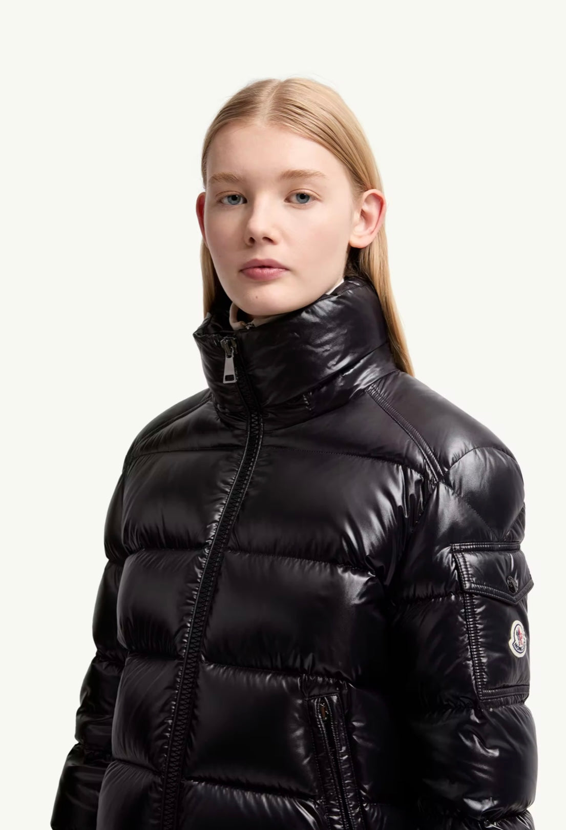 GUBBINO MONCLER DONNA NERO LUCIDO