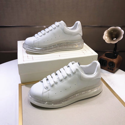 ALEXANDER MCQUEEN BIANCHE CON SUOLA IN GOMMA TRASPARENTE