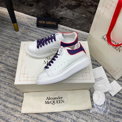 ALEXANDER MCQUEEN BIANCHE CON RETRO BLU E ROSSO