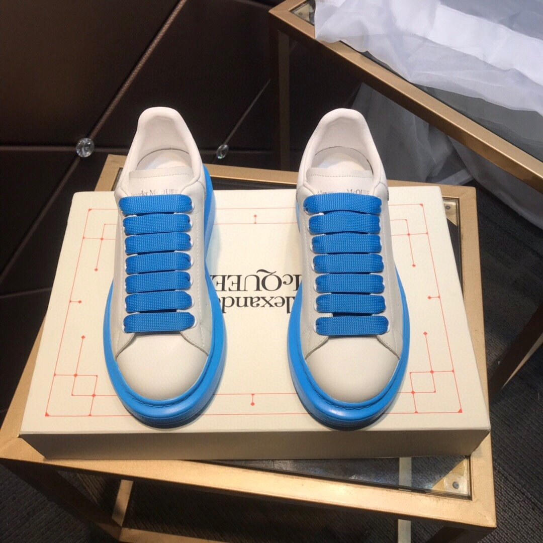 ALEXANDER MCQUEEN BIANCHE E AZZURRE,LACCI AZZURRI